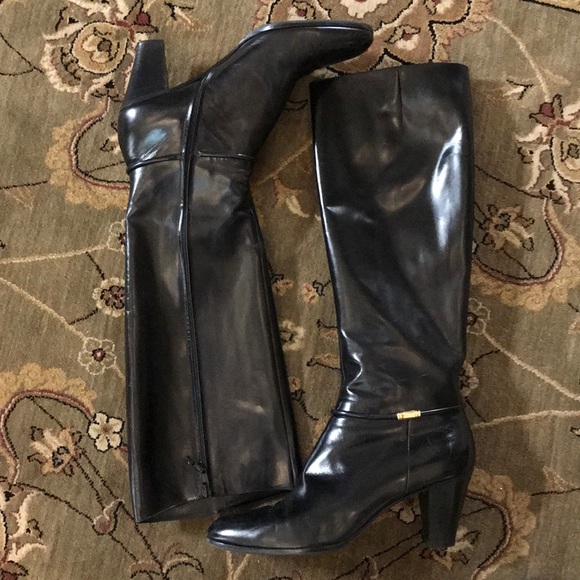 Salvatore Ferragamo Shoes - Salvatore Ferragamo Black knee high boots 9.5 AA